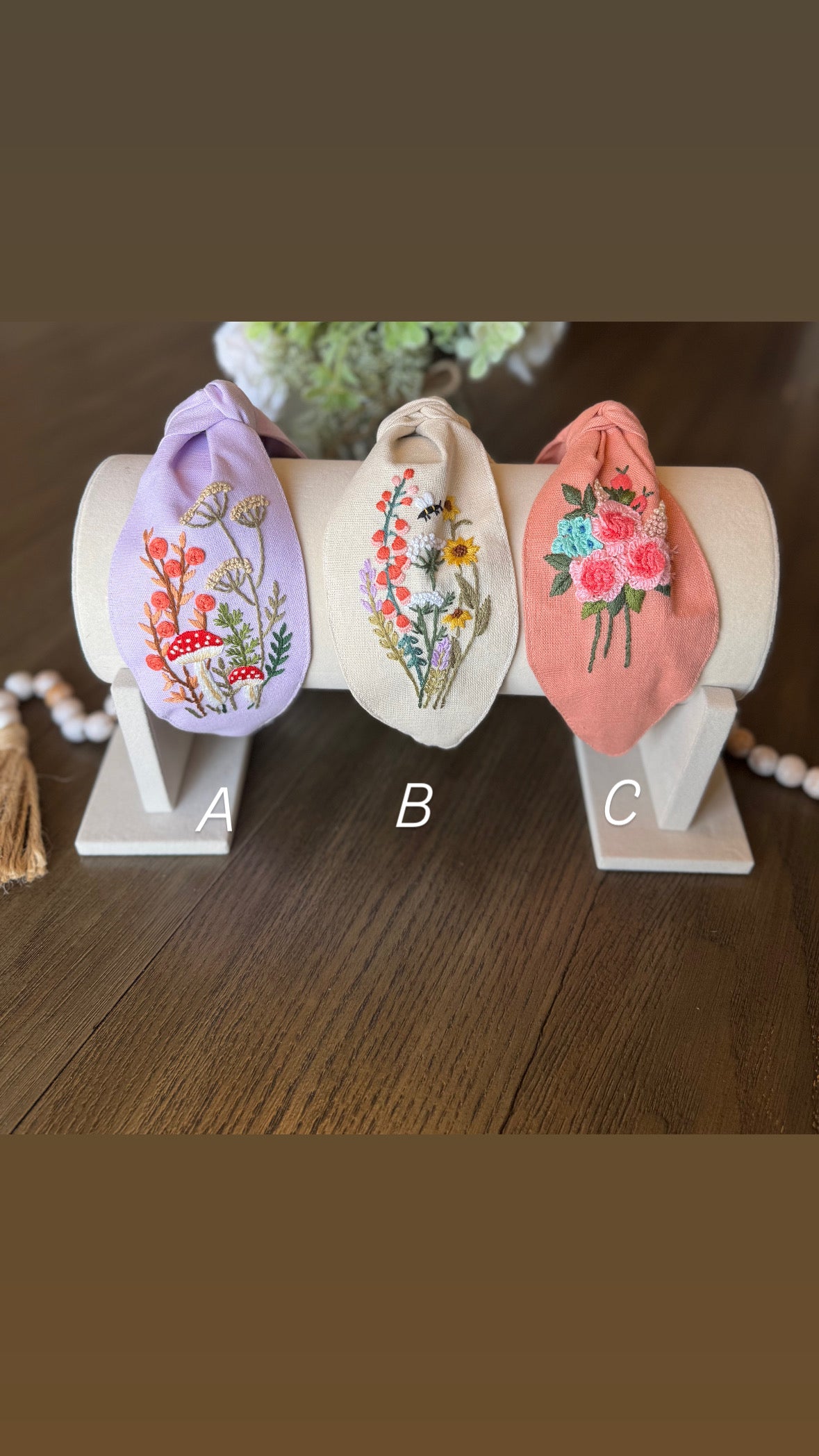 Embroidered Turban Headband