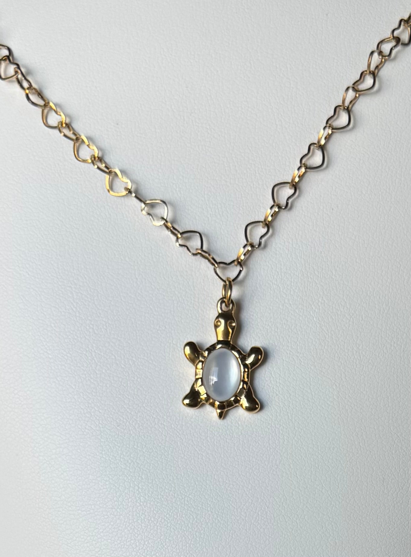 Turtle, Heart Chain Necklace