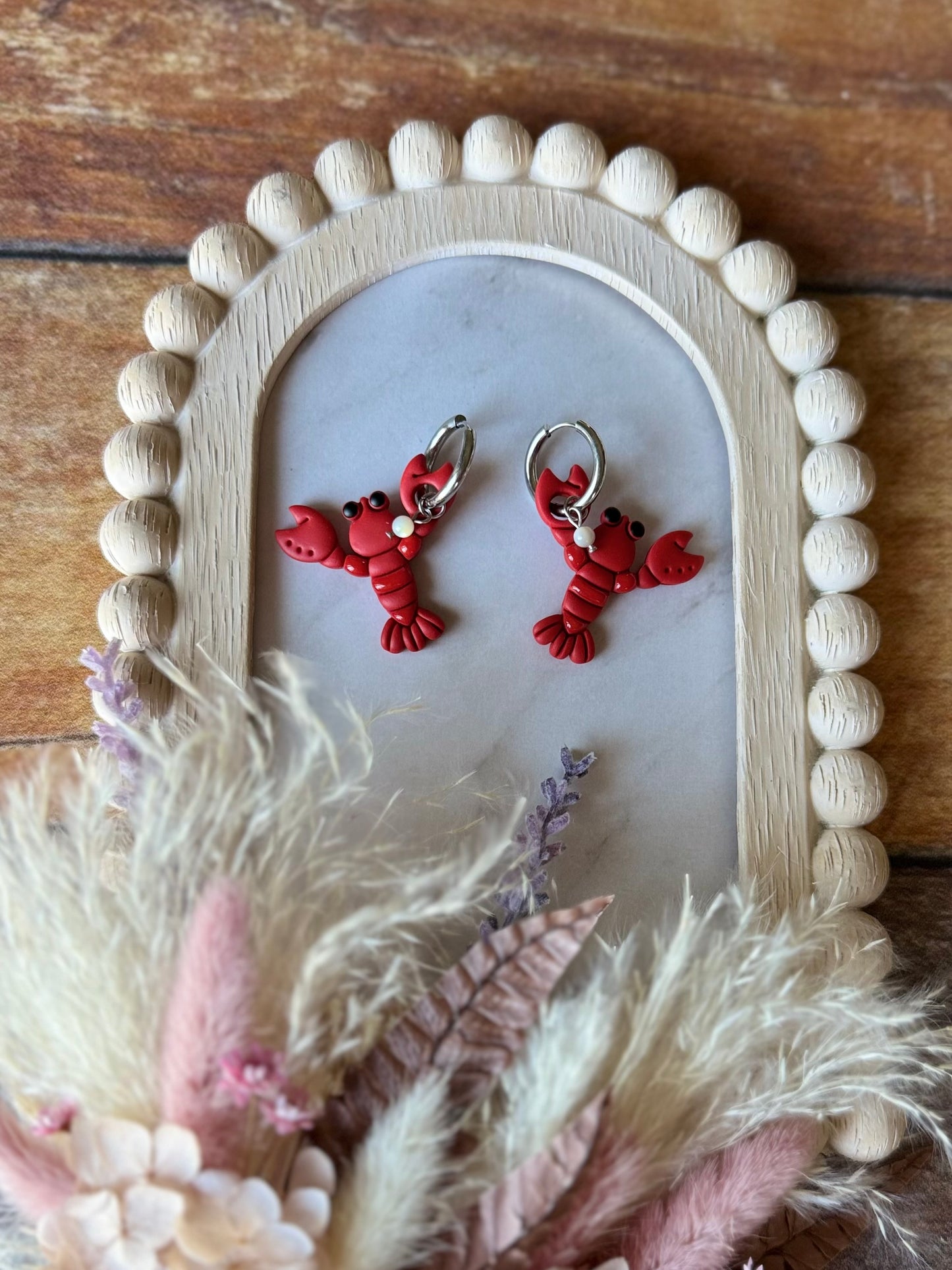 Lobster Earrings, Interchangeable Charms