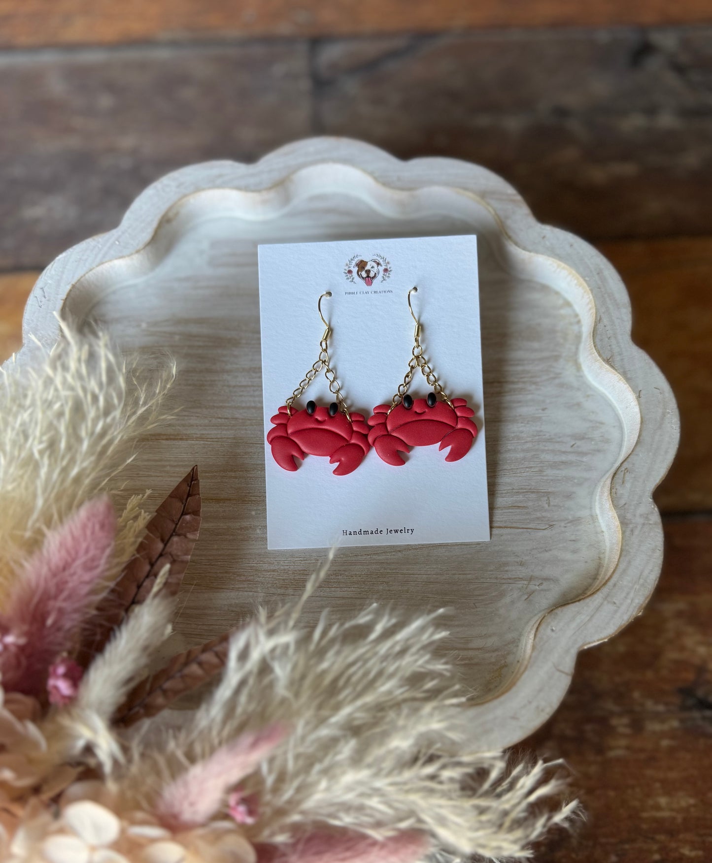 Red Crab Earrings
