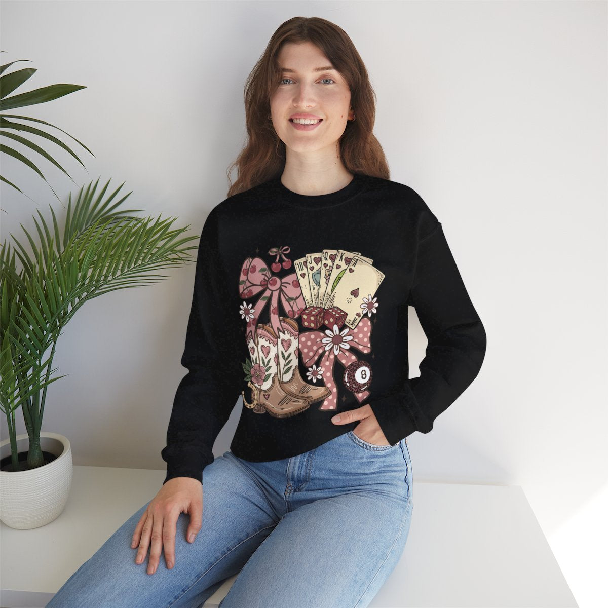 Western, Pink Cowgirl Sweatshirt