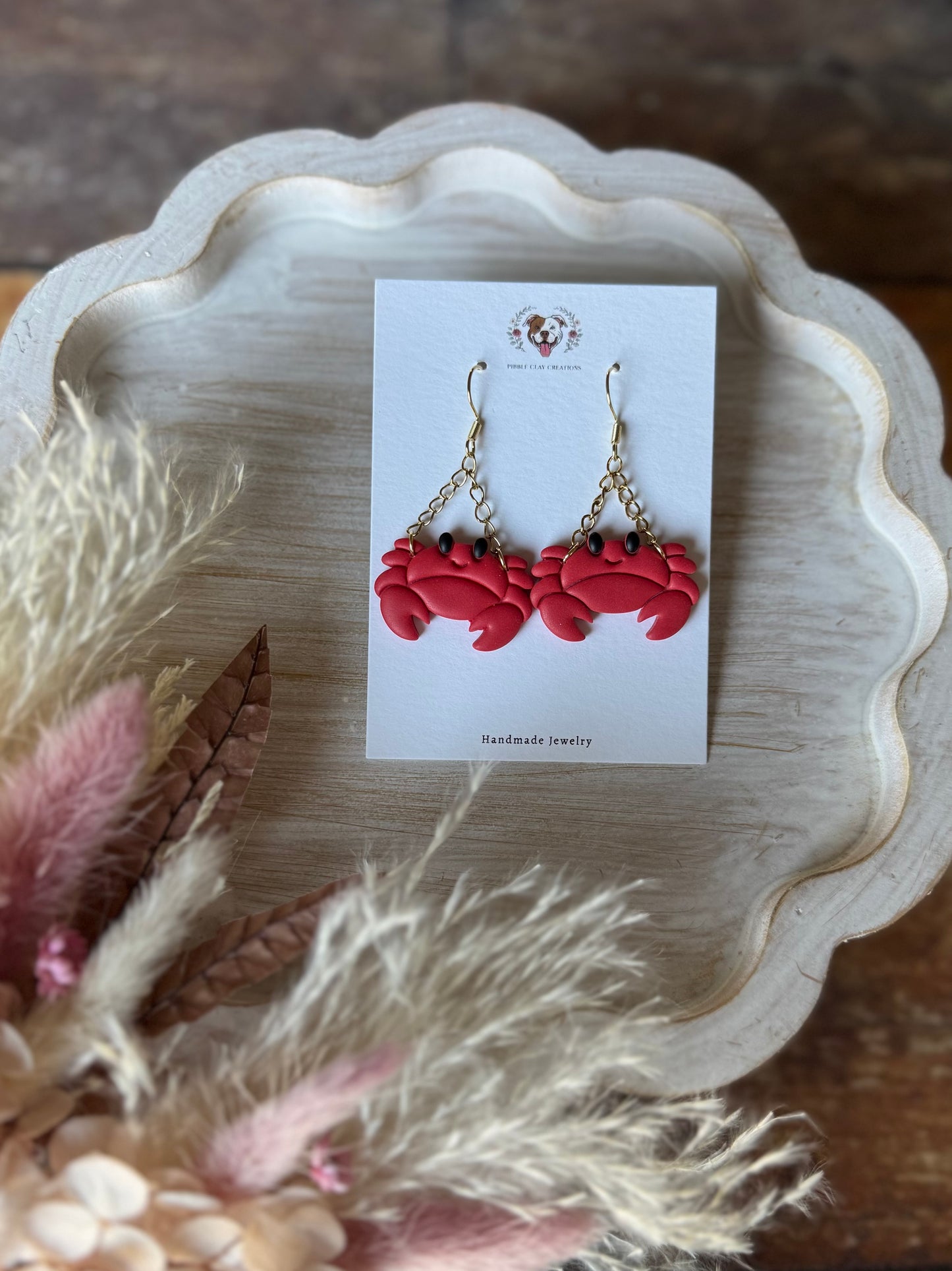 Red Crab Earrings