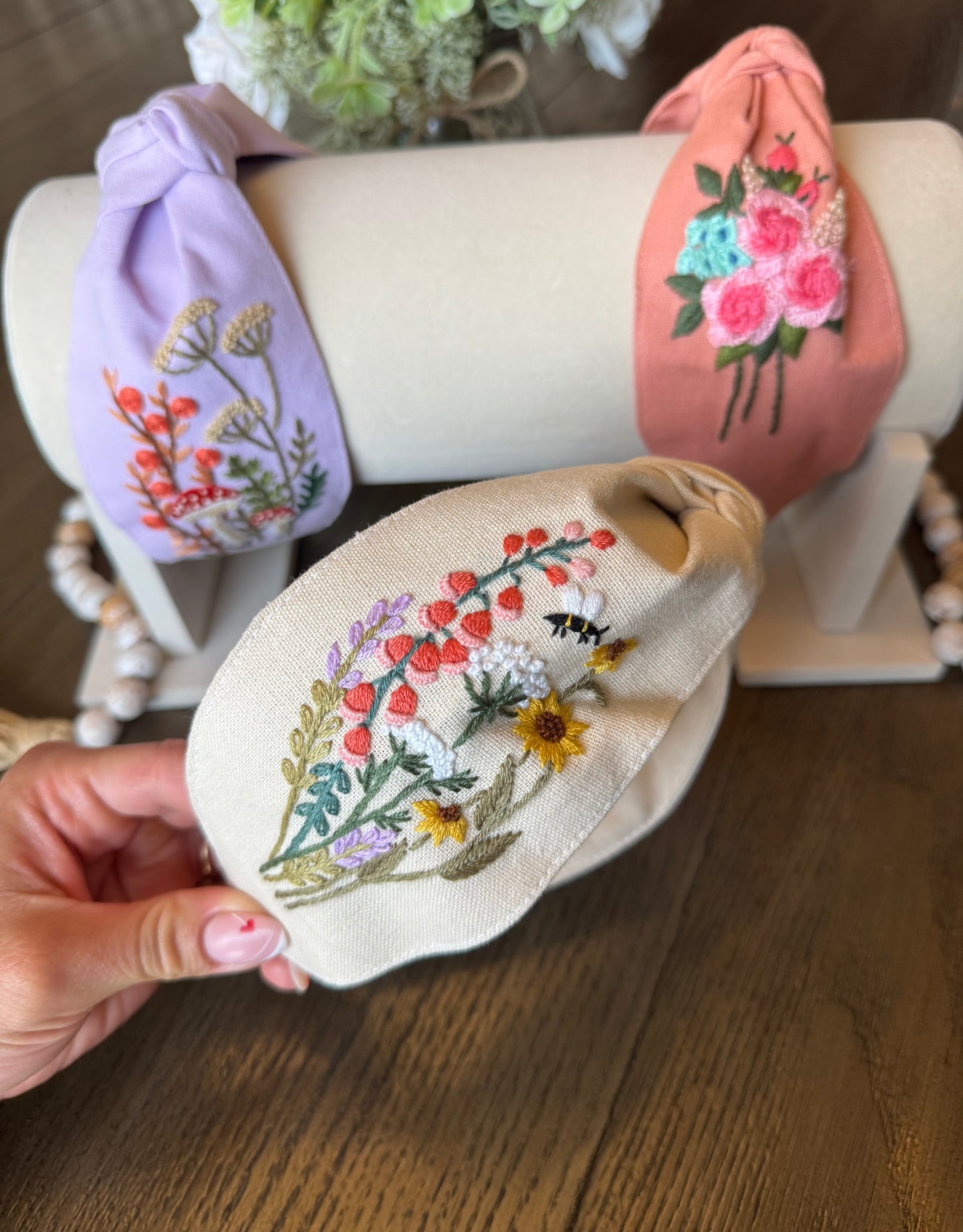 Embroidered Turban Headband