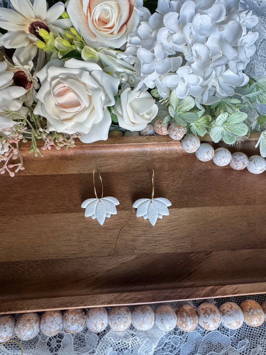 Lotus Clay Earrings