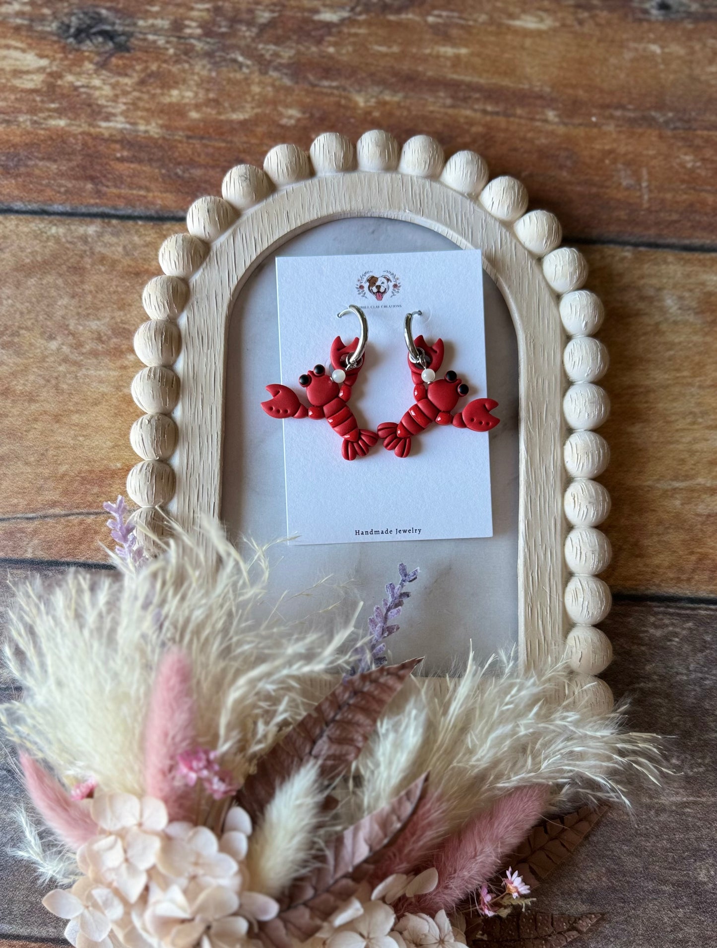 Lobster Earrings, Interchangeable Charms