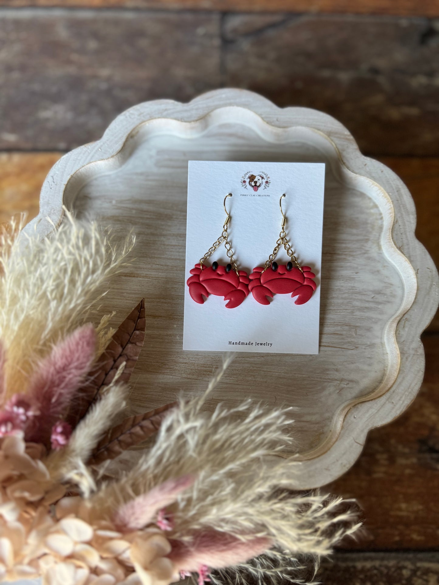 Red Crab Earrings