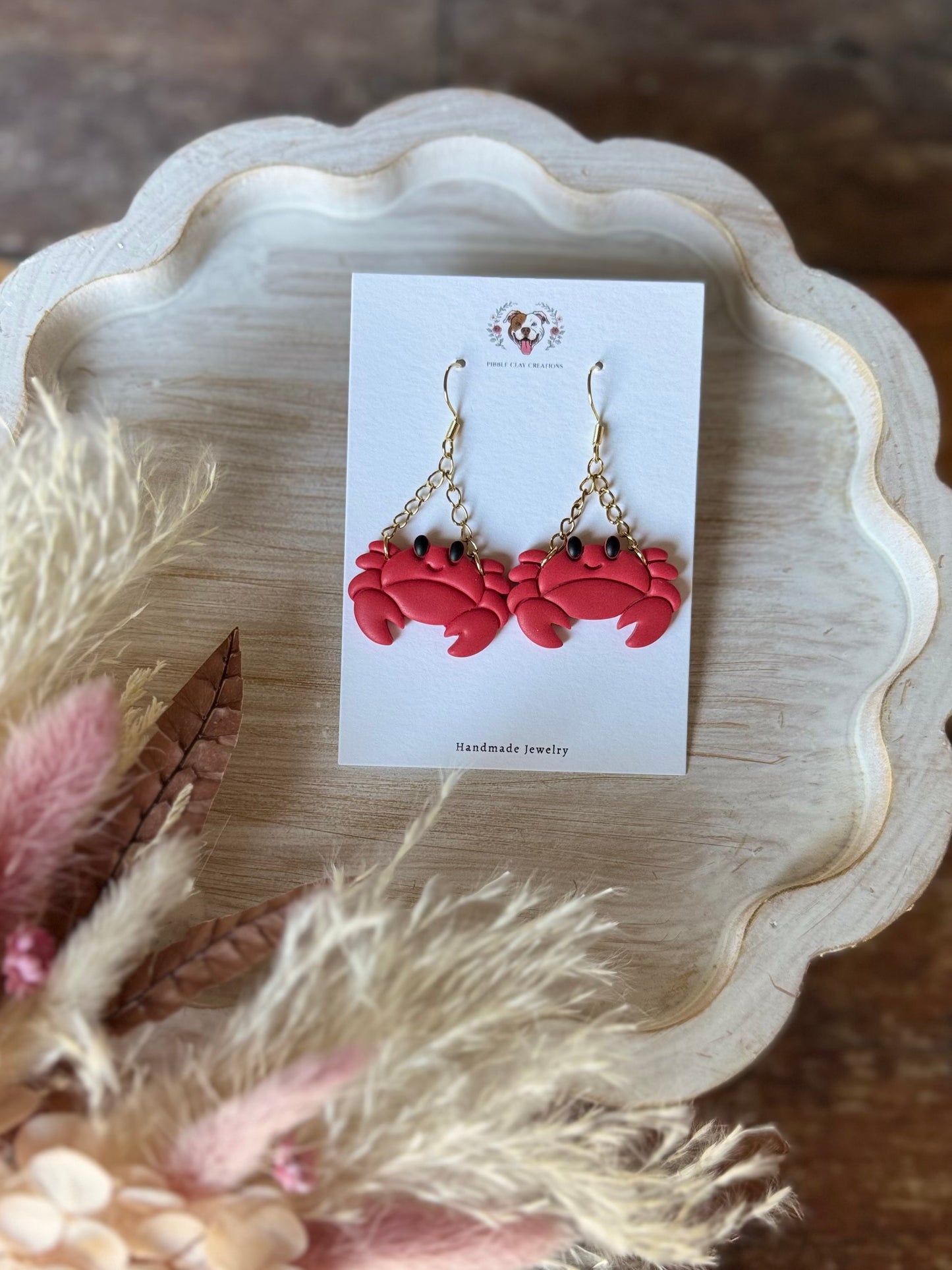 Red Crab Earrings