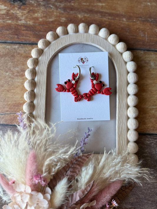 Lobster Earrings, Interchangeable Charms