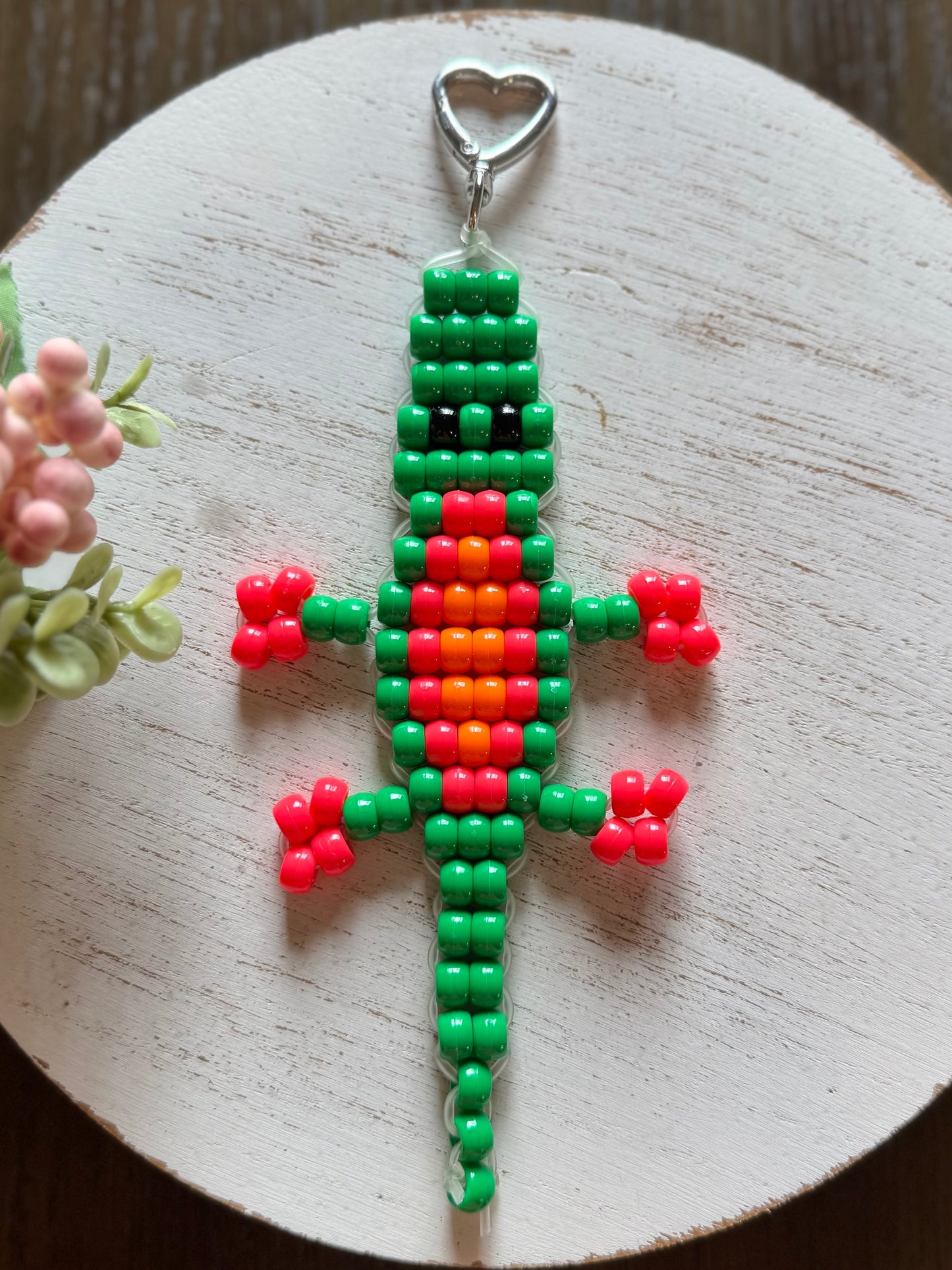 Handmade Pony Bead Crocodile Keychain/Bag Charm