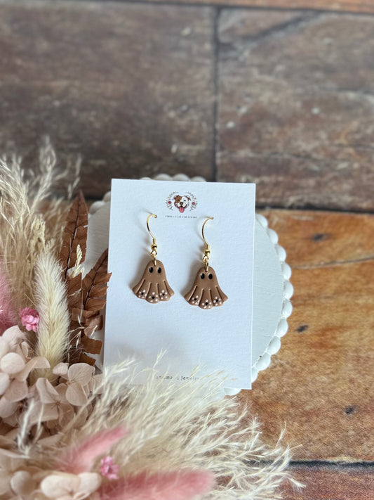 Dia de Los Muertos, Barro Ghost Earrings