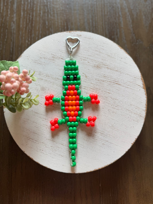 Handmade Pony Bead Crocodile Keychain/Bag Charm
