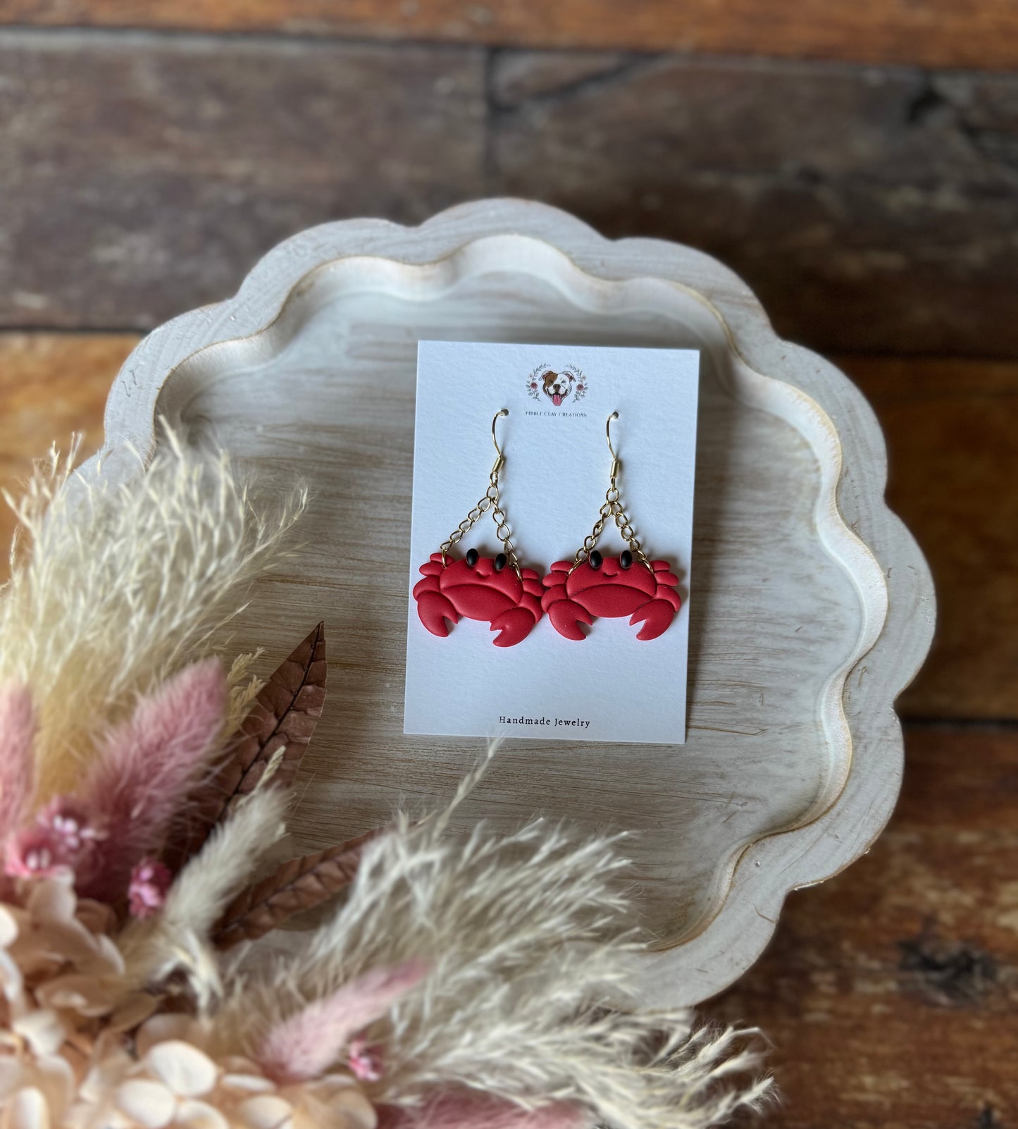 Red Crab Earrings