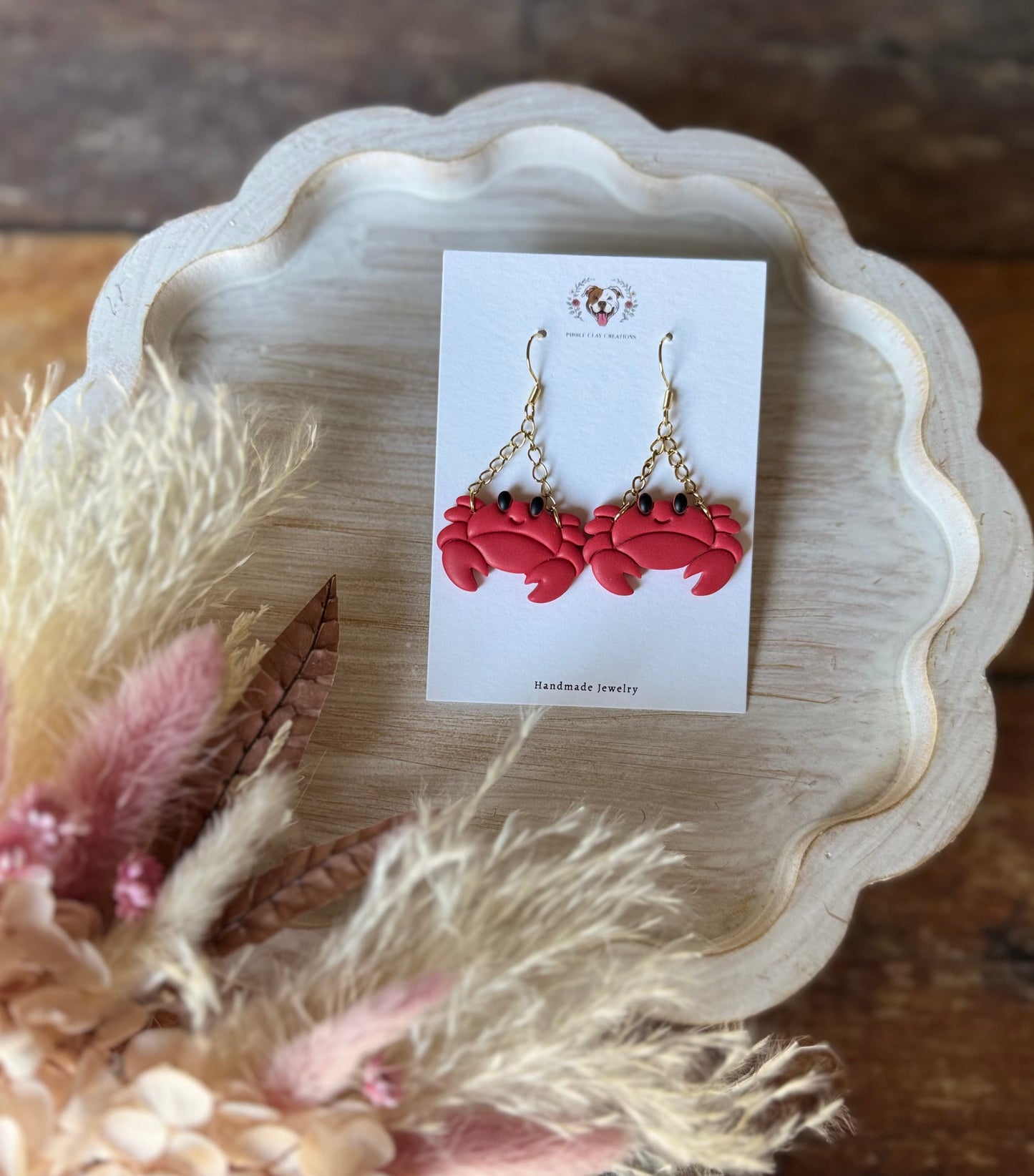 Red Crab Earrings
