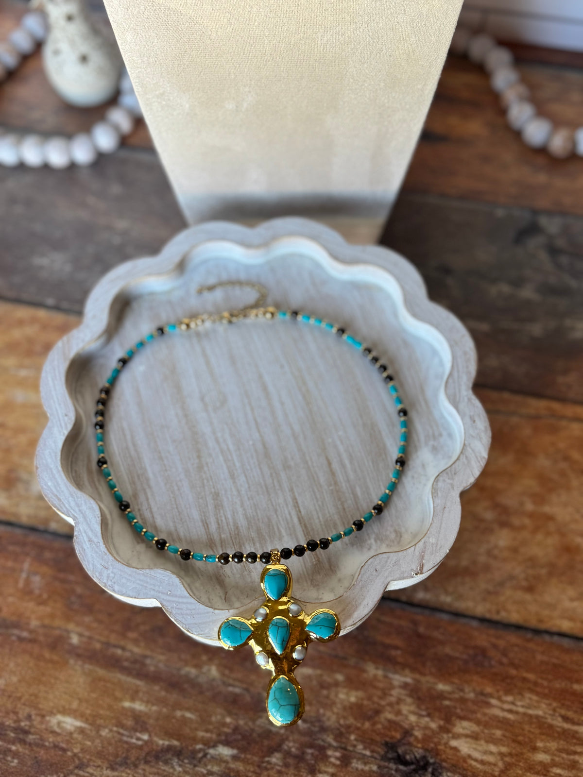 Ella Necklace, Turquoise Necklace