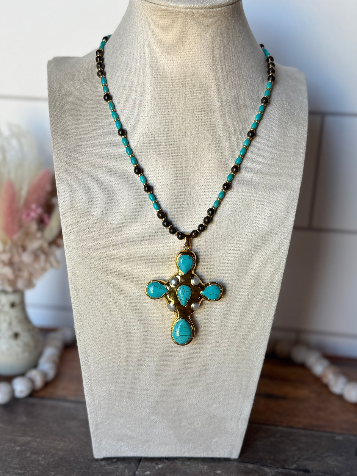 Ella Necklace, Turquoise Necklace