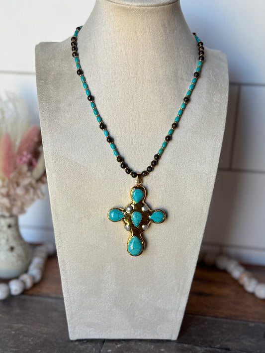 Ella Necklace, Turquoise Necklace