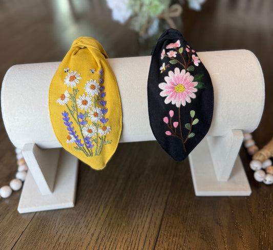 Embroidered Turban Headband