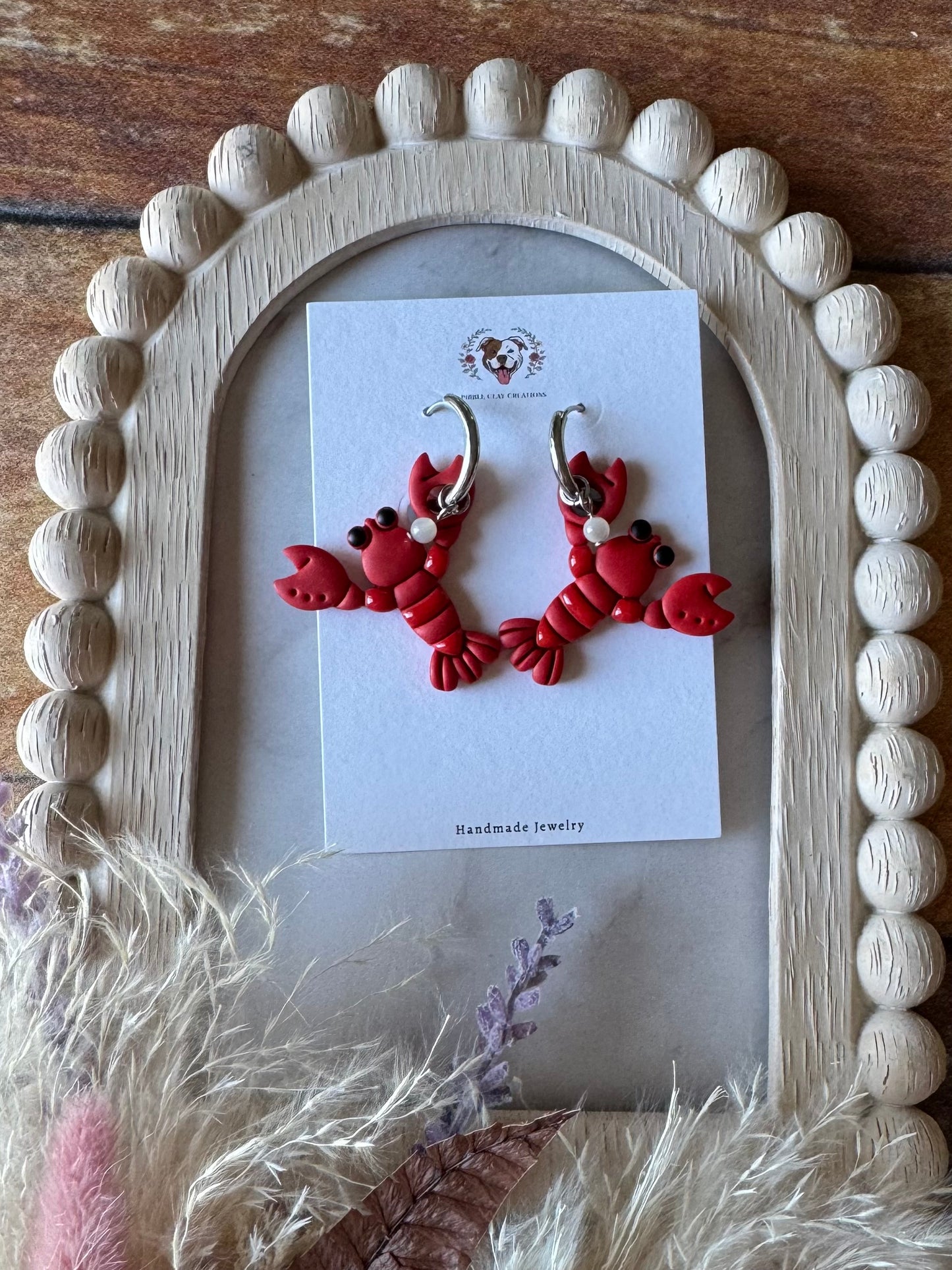 Lobster Earrings, Interchangeable Charms