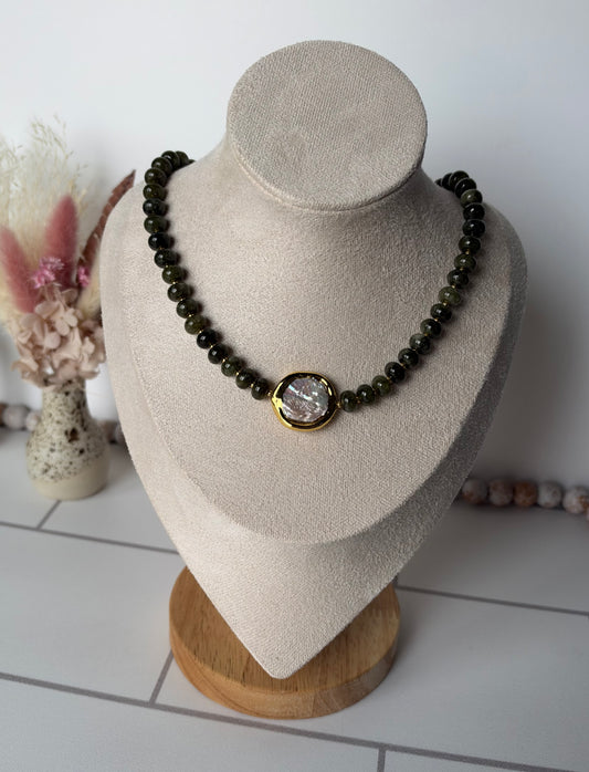 Dark Green Jade Necklace
